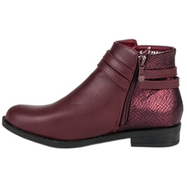 Anesia Paris Botas bajas de mujer rojo 1 Anesia Paris Botas bajas de mujer rojo 1