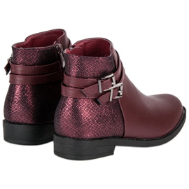 Anesia Paris Botas bajas de mujer rojo 3