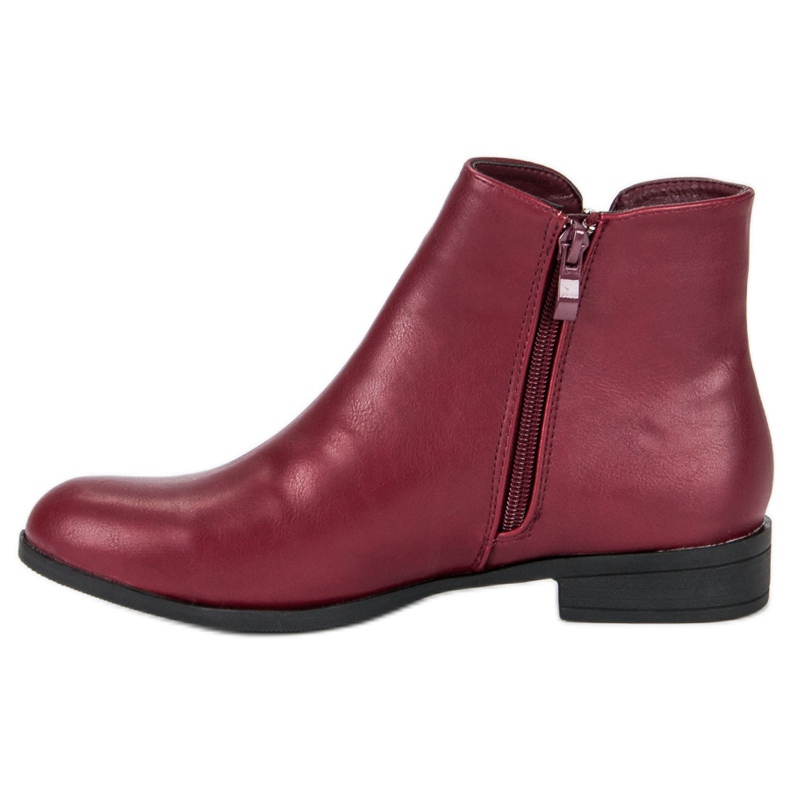 Anesia Paris Botas burdeos de tacón plano rojo 1 Anesia Paris Botas burdeos de tacón plano rojo 1