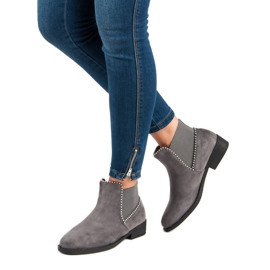 Botines Chelsea de ante gris 1
