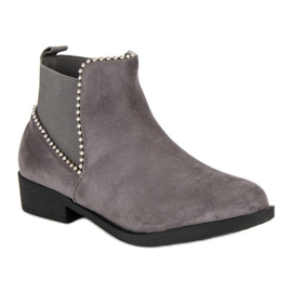 Botines Chelsea de ante gris 2