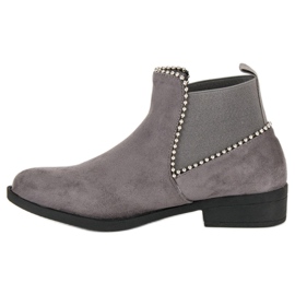 Botines Chelsea de ante gris 3