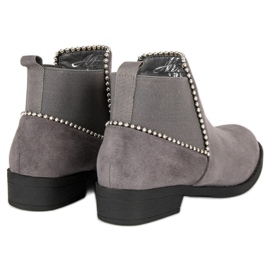Botines Chelsea de ante gris 4