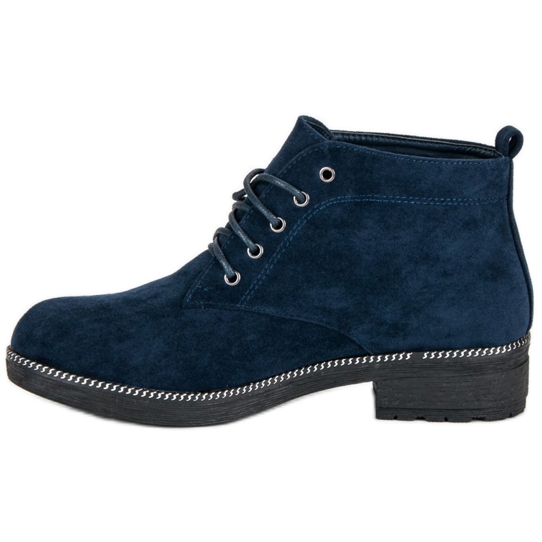 Nio Nio Botines de ante con cordones azul 1