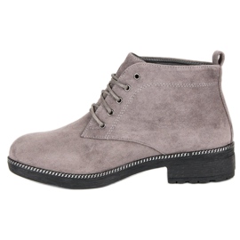 Nio Nio Botines de ante con cordones gris 3