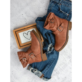 Encor Botas moteras marrones marrón 7