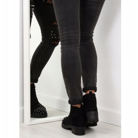 Botas con cordones y tachuelas negro 2017-10 Negro 3