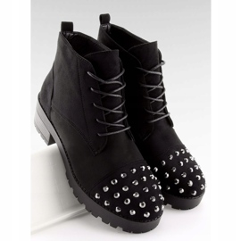 Botas con cordones y tachuelas negro 2017-10 Negro 4