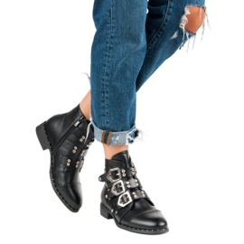 Groto Gogo Botas rock con tacón plano negro 2 Groto Gogo Botas rock con tacón plano negro 2