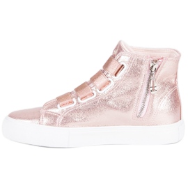 Zapatillas rosas por encima del tobillo 1