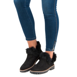 Forever Folie Botines de gamuza sin cordones negro 1 Forever Folie Botines de gamuza sin cordones negro 1