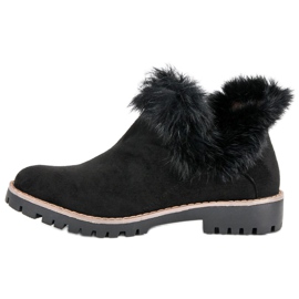 Forever Folie Botines de gamuza sin cordones negro 3