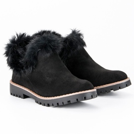 Forever Folie Botines de gamuza sin cordones negro 5