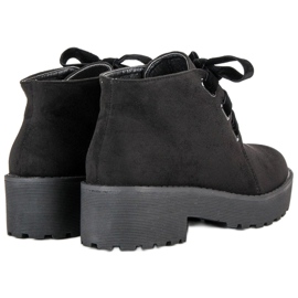 Anesia Paris Botas de gamuza de moda negro 5