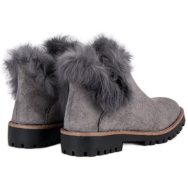 Forever Folie Botines de gamuza sin cordones gris 4