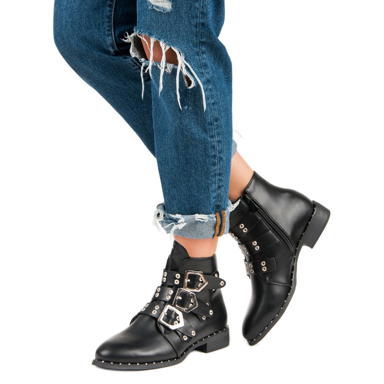 Kayla Botas de rock negro 2