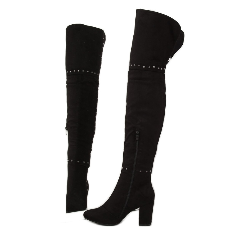 Botas negras de tacón 539-1 Black negro 1