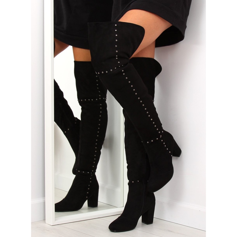 Botas negras de tacón 539-1 Black negro 2