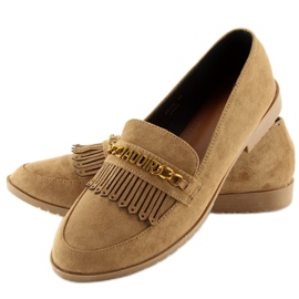 Mocasines marrones para mujer HW308 Camel marrón 5