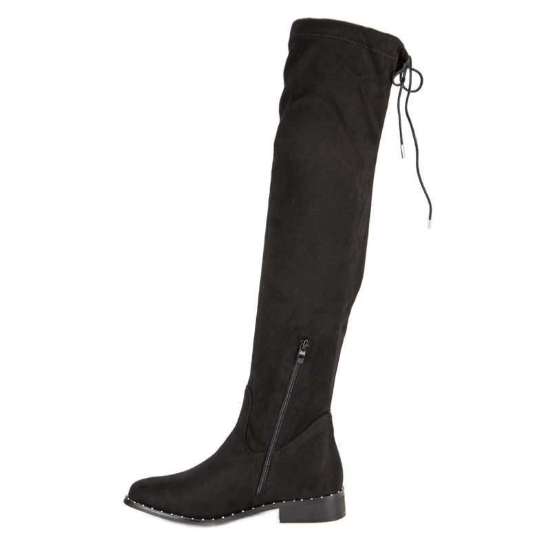 Seastar Botas por encima de la rodilla con tacón plano negro 1 Seastar Botas por encima de la rodilla con tacón plano negro 1