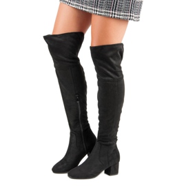 Seastar Botas por encima de la rodilla de ante negro 2