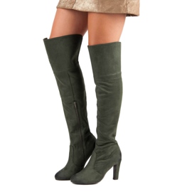 Botas de tacón VINCEZA verde 3