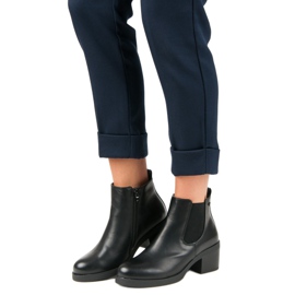 Anesia Paris Botas clásicas de botines Jodhpur negro 1