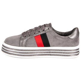 Zapatillas en la plataforma VICES gris 1