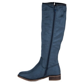 Super Me Botas de gamuza clásicas azul 2