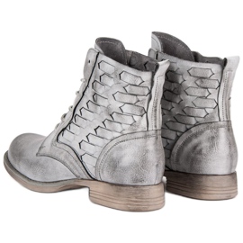 Forever Folie Botines casuales atados gris 2