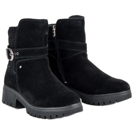 Botas de piel cálidas negro 6