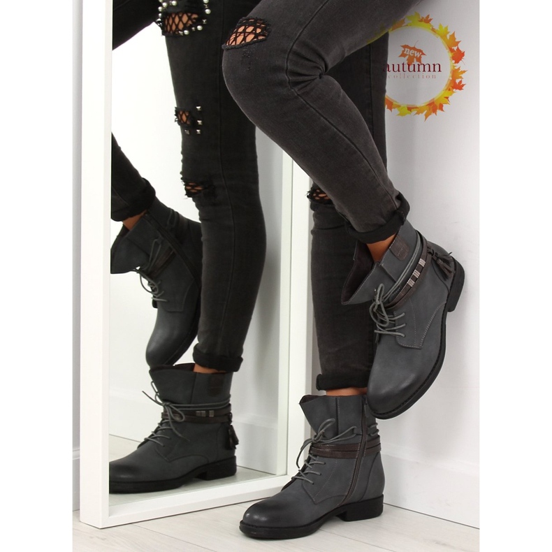 Gris Botas grises de mujer BH52-KB gris 1 Gris Botas grises de mujer BH52-KB gris 1