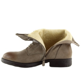 Botas de mujer beige y marrón BH52-KB khaki 6