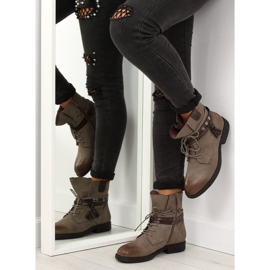 Botas de mujer beige y marrón BH52-KB khaki 8