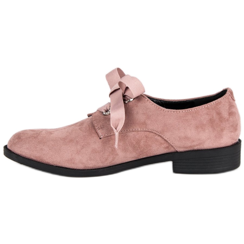Zapatos amarrados empolvados VICES rosa 1