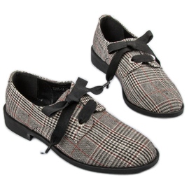 Zapatos a cuadros atados VICES gris 7