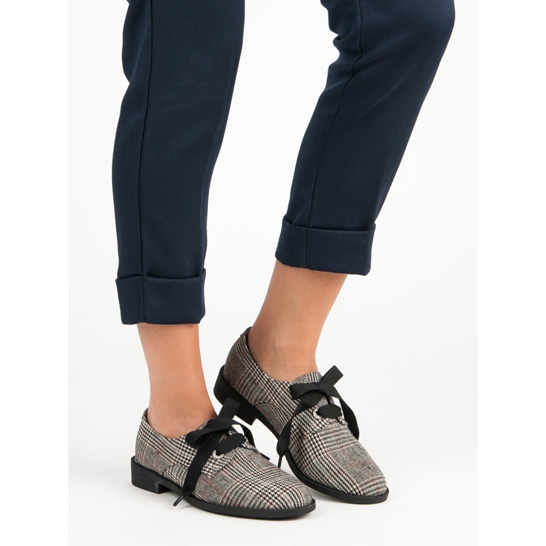 Zapatos a cuadros atados VICES gris 1 Zapatos a cuadros atados VICES gris 1