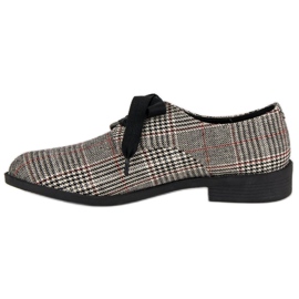 Zapatos a cuadros atados VICES gris 4