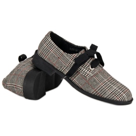 Zapatos a cuadros atados VICES gris 5