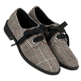 Zapatos a cuadros atados VICES gris 6