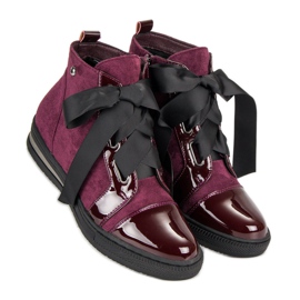 Filippo Zapatillas con estilo por encima del tobillo. violeta rojo 3