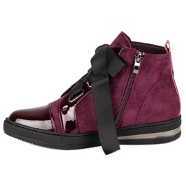 Filippo Zapatillas con estilo por encima del tobillo. violeta rojo 5