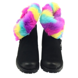 Sergio Leone Botas con piel de colores con cremallera negro multicolor 5