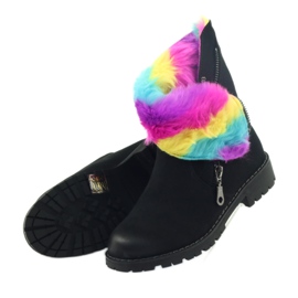 Sergio Leone Botas con piel de colores con cremallera negro multicolor 4