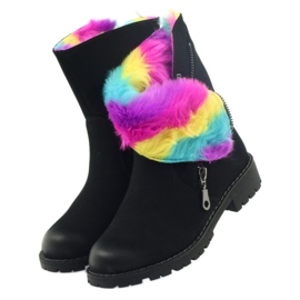 Sergio Leone Botas con piel de colores con cremallera negro multicolor 3 Sergio Leone Botas con piel de colores con cremallera negro multicolor 3