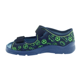 Befado calzado infantil sandalias zapatillas 969x124 verde azul marino 2