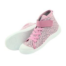 Befado calzado infantil sneakers 268x057 rosa gris 4