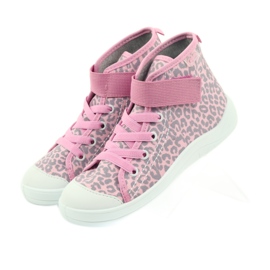 Befado calzado infantil sneakers 268x057 rosa gris 3