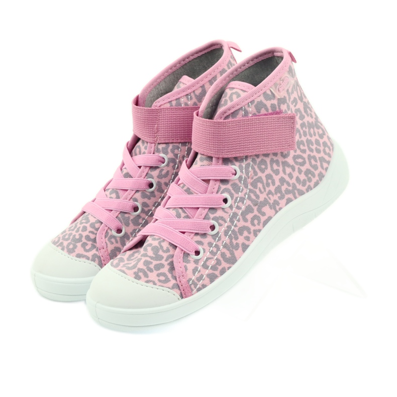 Befado calzado infantil sneakers 268x057 rosa gris 3