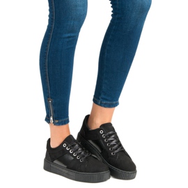 Zapatillas negras con estilo negro 4